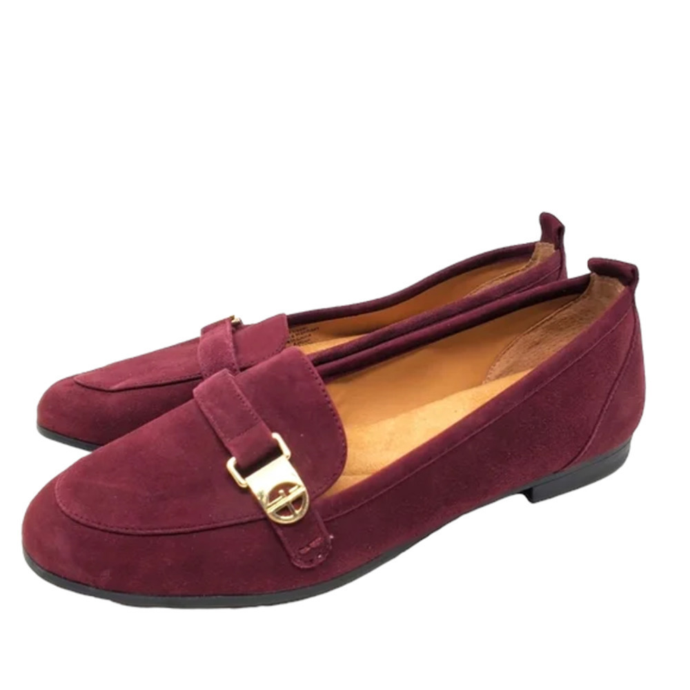 Giani Bernini Women Axtonn Memory Foam Leather  Suede Work Flat Loafers Size 7.5